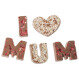 Nápis z mliečnej čokolády: I Love Mum