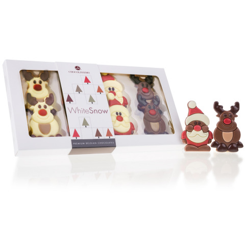 vianočné čokoládové figúrky, čokoládovi sobi, čokoládovi mikulášovia, vianočné darčeky, darčeky od Mikuláša, 