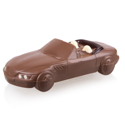 čokoládová figúrka auta, čokoládové bmw z3 roadster, bmw z3 z čokolády, čokoládové auto BMW, čokoládový automobil