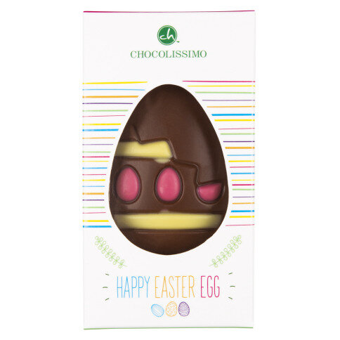 čokoládová kraslica, čokoládové vajce, veľkonočné vajíčko z čokolády, veľkonočná čokoláda, firemný veľkonočný darček