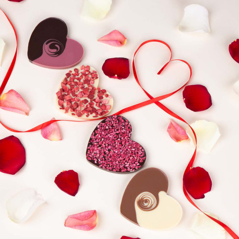 srdce z čokolády, srdce z ružovej čokolády, čokoládové srdiečko, darček z čokolády, valentínsky darček