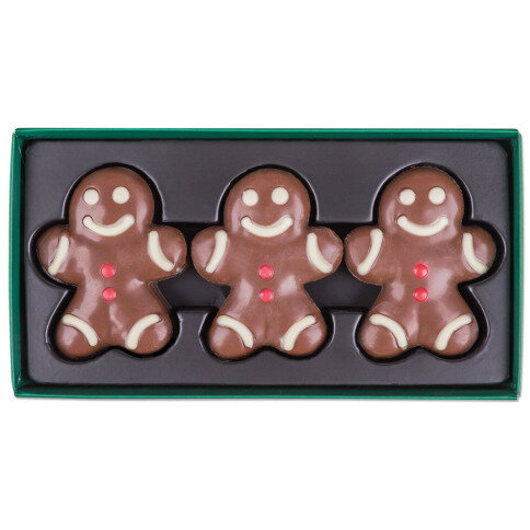 gingerbread man z čokolády, perníkový panáčik z čokolády, čokoláda ako darček na Vianoce