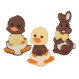 3 čokoládové figúrky - káčatka a zajačik