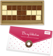 čokoládový telegram na Valentína