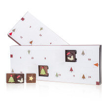 cokoladovy adventny kalendar, cokoladovy kalendar, adventny kalendar s belgickou cokoladou, darcek advetny kalendar